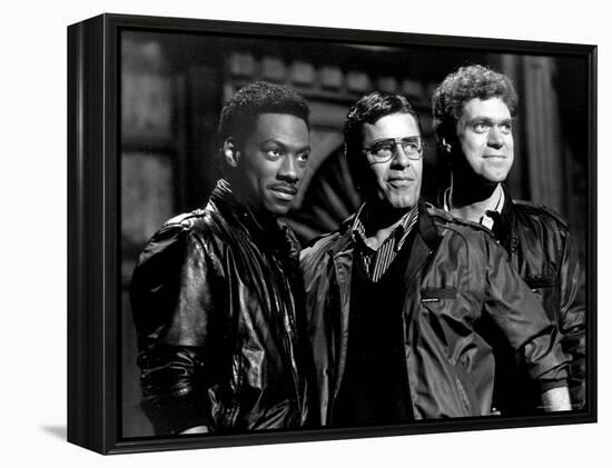 Actor/Comedians Eddie Murphy, Jerry Lewis and Joe Piscopo Appearing on "Saturday Night Live"-David Mcgough-Framed Premier Image Canvas