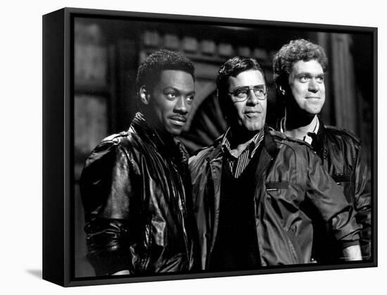 Actor/Comedians Eddie Murphy, Jerry Lewis and Joe Piscopo Appearing on "Saturday Night Live"-David Mcgough-Framed Premier Image Canvas