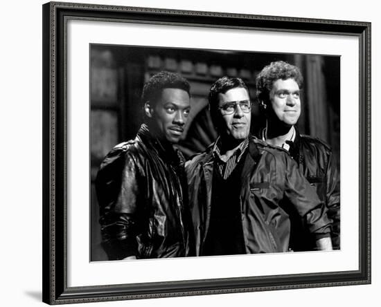 Actor/Comedians Eddie Murphy, Jerry Lewis and Joe Piscopo Appearing on "Saturday Night Live"-David Mcgough-Framed Premium Photographic Print