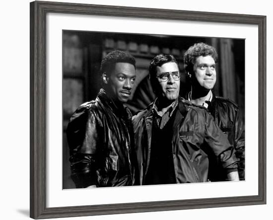 Actor/Comedians Eddie Murphy, Jerry Lewis and Joe Piscopo Appearing on "Saturday Night Live"-David Mcgough-Framed Premium Photographic Print