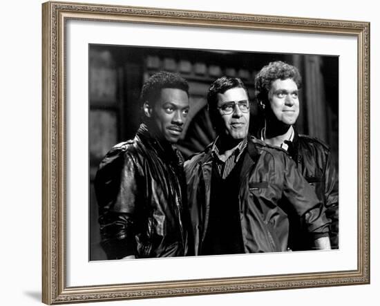 Actor/Comedians Eddie Murphy, Jerry Lewis and Joe Piscopo Appearing on "Saturday Night Live"-David Mcgough-Framed Premium Photographic Print