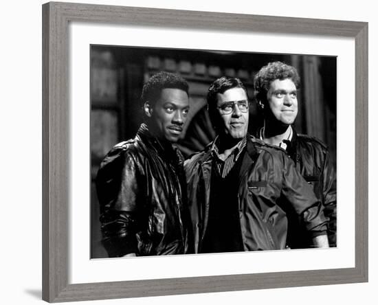 Actor/Comedians Eddie Murphy, Jerry Lewis and Joe Piscopo Appearing on "Saturday Night Live"-David Mcgough-Framed Premium Photographic Print