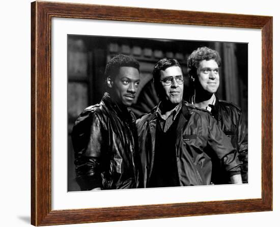 Actor/Comedians Eddie Murphy, Jerry Lewis and Joe Piscopo Appearing on "Saturday Night Live"-David Mcgough-Framed Premium Photographic Print