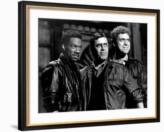 Actor/Comedians Eddie Murphy, Jerry Lewis and Joe Piscopo Appearing on "Saturday Night Live"-David Mcgough-Framed Premium Photographic Print