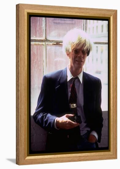 Actor David Bowie, as Artist Andy Warhol, in a Publicity Still for the Film "Basquait"-Marion Curtis-Framed Premier Image Canvas