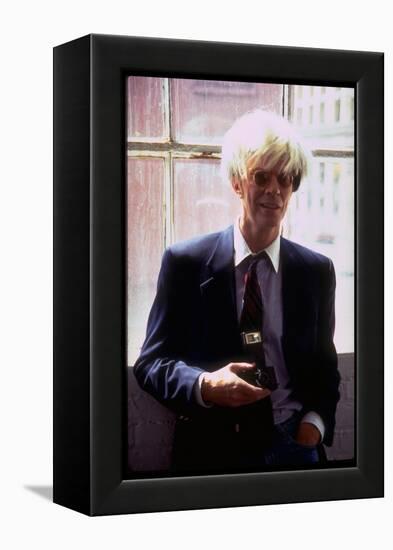 Actor David Bowie, as Artist Andy Warhol, in a Publicity Still for the Film "Basquait"-Marion Curtis-Framed Premier Image Canvas