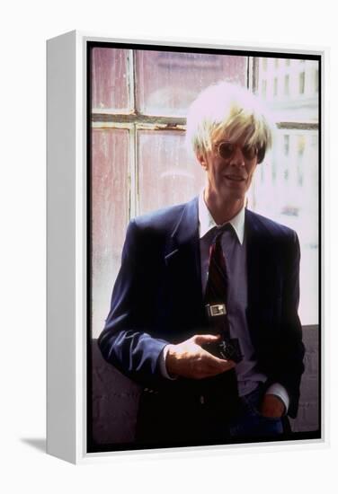 Actor David Bowie, as Artist Andy Warhol, in a Publicity Still for the Film "Basquait"-Marion Curtis-Framed Premier Image Canvas