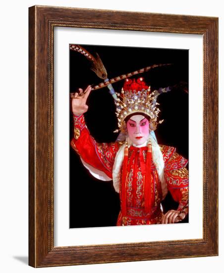 Actor from Yiu Ming, Cantonese Opera Group, Hong Kong, China-Russell Gordon-Framed Photographic Print