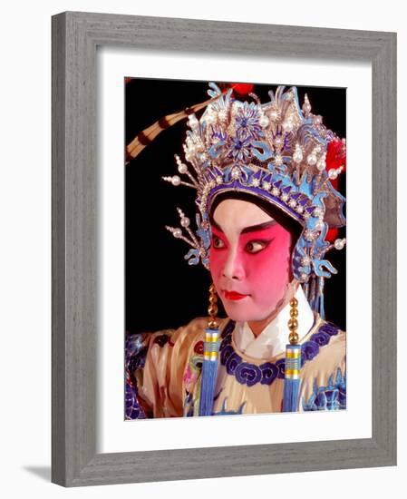 Actor from Yiu Ming, Cantonese Opera Group, Hong Kong, China-Russell Gordon-Framed Photographic Print