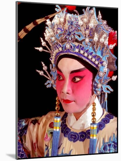Actor from Yiu Ming, Cantonese Opera Group, Hong Kong, China-Russell Gordon-Mounted Photographic Print