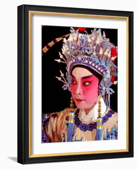 Actor from Yiu Ming, Cantonese Opera Group, Hong Kong, China-Russell Gordon-Framed Photographic Print