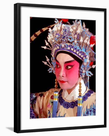 Actor from Yiu Ming, Cantonese Opera Group, Hong Kong, China-Russell Gordon-Framed Photographic Print