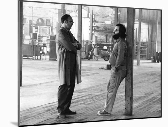 Actor Gene Hackman and film director Francis Ford Coppola on the set of the film The Conversation,-null-Mounted Photo