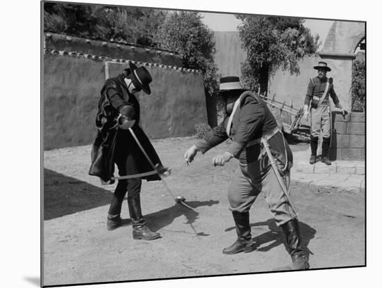 Actor Guy Williams Acting in the TV Show, Zorro-Allan Grant-Mounted Premium Photographic Print