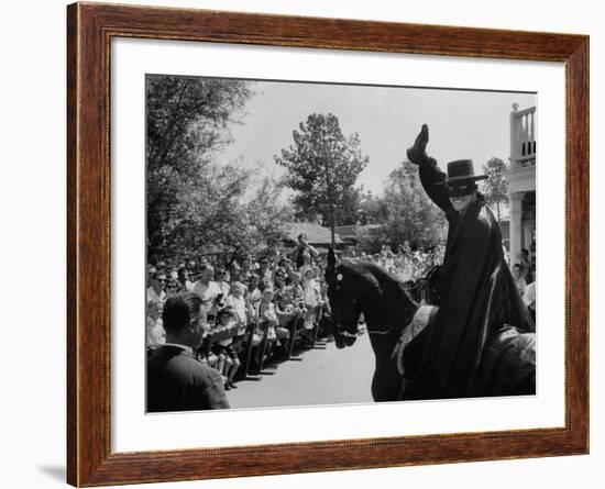 Actor Guy Williams Playing Zorro at Disneyland-Allan Grant-Framed Premium Photographic Print