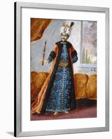 Actor in Oriental Costume in Role of Suleiman, Character from Opera Comique by Charles Simon Favart-null-Framed Giclee Print