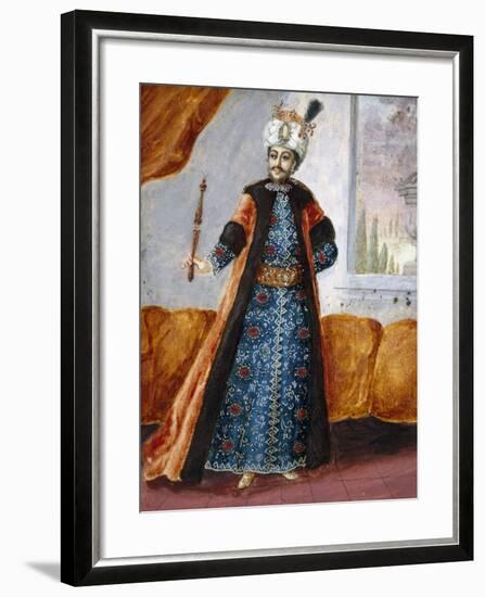 Actor in Oriental Costume in Role of Suleiman, Character from Opera Comique by Charles Simon Favart-null-Framed Giclee Print