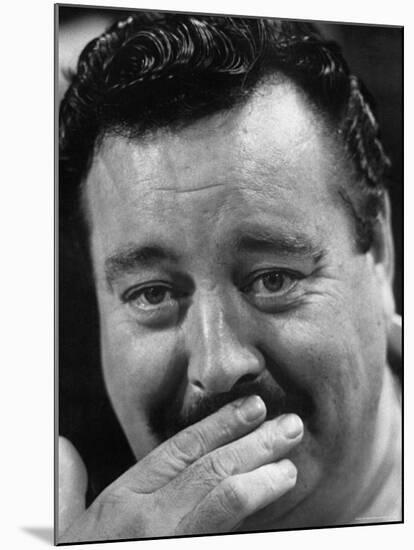 Actor Jackie Gleason Hiding His Mustache-Robert W^ Kelley-Mounted Premium Photographic Print