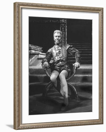 Actor John Gielgud Portraying Title Role in "Othello" at Stratford-Upon-Avon, England-null-Framed Premium Photographic Print