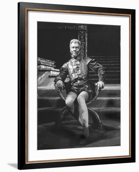 Actor John Gielgud Portraying Title Role in "Othello" at Stratford-Upon-Avon, England-null-Framed Premium Photographic Print