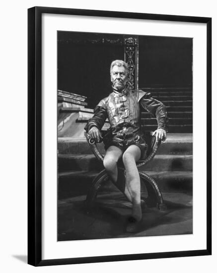 Actor John Gielgud Portraying Title Role in "Othello" at Stratford-Upon-Avon, England-null-Framed Premium Photographic Print