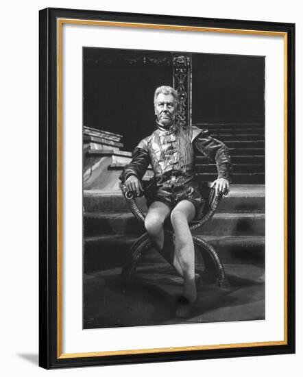 Actor John Gielgud Portraying Title Role in "Othello" at Stratford-Upon-Avon, England-null-Framed Premium Photographic Print