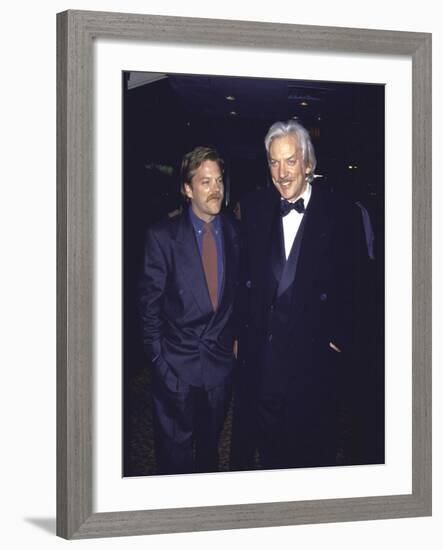 Actor Kiefer Sutherland and Father, Actor Donald Sutherland-David Mcgough-Framed Premium Photographic Print