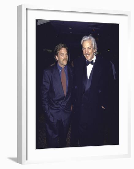 Actor Kiefer Sutherland and Father, Actor Donald Sutherland-David Mcgough-Framed Premium Photographic Print