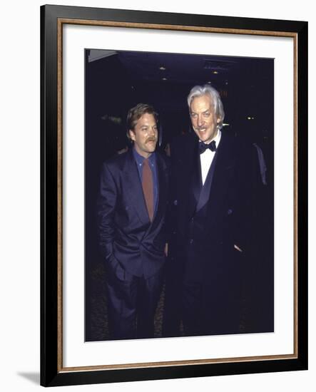 Actor Kiefer Sutherland and Father, Actor Donald Sutherland-David Mcgough-Framed Premium Photographic Print