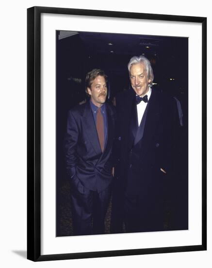 Actor Kiefer Sutherland and Father, Actor Donald Sutherland-David Mcgough-Framed Premium Photographic Print