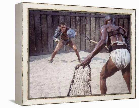 Actor Kirk Douglas Faces Actor Woody Strode in Scene From Stanley Kubrick's Film "Spartacus"-J^ R^ Eyerman-Framed Premier Image Canvas