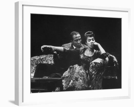 Actor Louis Gossett Jr. in a Scene from the Play "A Raisin in the Sun"-null-Framed Premium Photographic Print