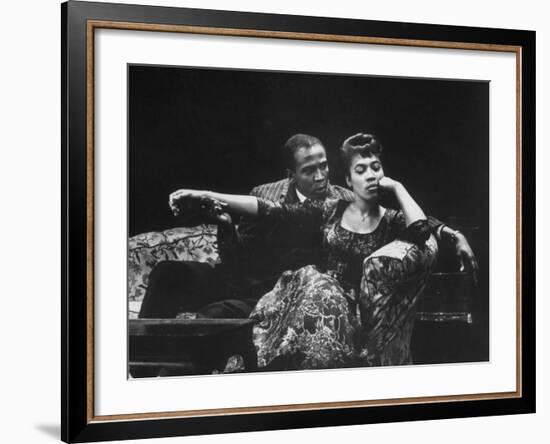 Actor Louis Gossett Jr. in a Scene from the Play "A Raisin in the Sun"-null-Framed Premium Photographic Print