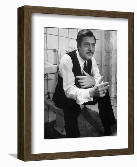 Actor Marcello Mastroianni in a Scene From the Movie "Marriage Italian Style"-Alfred Eisenstaedt-Framed Photographic Print