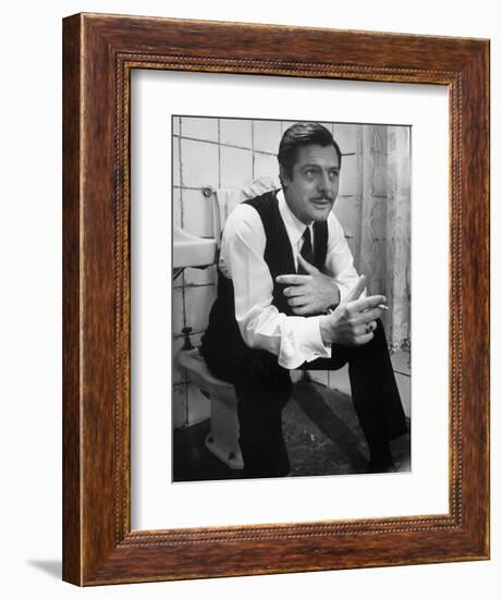 Actor Marcello Mastroianni in a Scene From the Movie "Marriage Italian Style"-Alfred Eisenstaedt-Framed Photographic Print