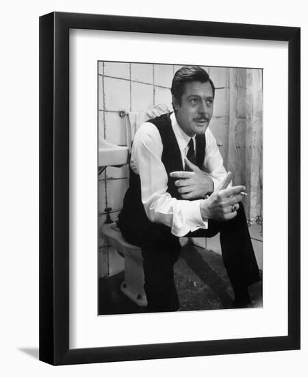Actor Marcello Mastroianni in a Scene From the Movie "Marriage Italian Style"-Alfred Eisenstaedt-Framed Photographic Print