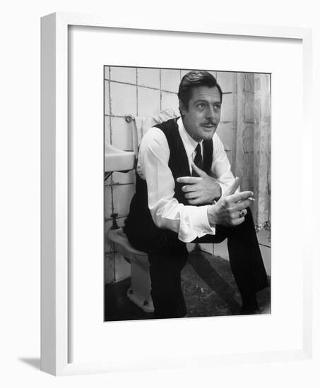 Actor Marcello Mastroianni in a Scene From the Movie "Marriage Italian Style"-Alfred Eisenstaedt-Framed Premium Photographic Print