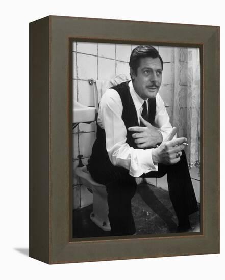 Actor Marcello Mastroianni in a Scene From the Movie "Marriage Italian Style"-Alfred Eisenstaedt-Framed Premier Image Canvas