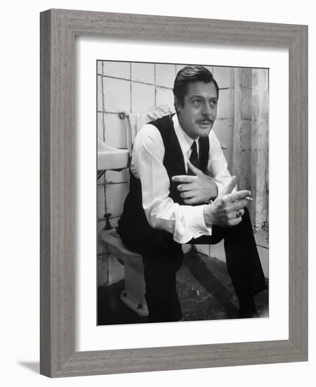 Actor Marcello Mastroianni in a Scene From the Movie "Marriage Italian Style"-Alfred Eisenstaedt-Framed Photographic Print