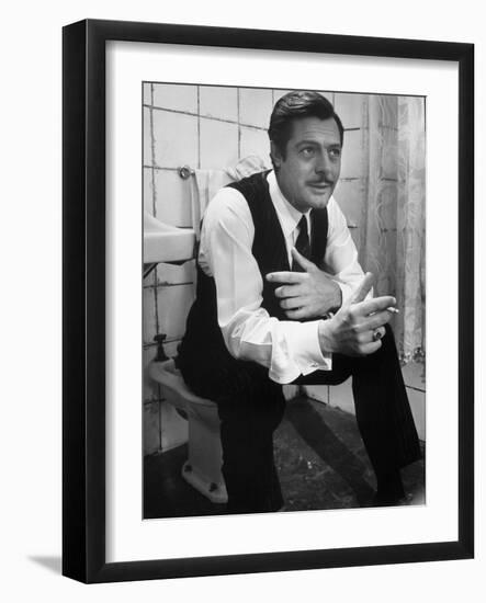 Actor Marcello Mastroianni in a Scene From the Movie "Marriage Italian Style"-Alfred Eisenstaedt-Framed Photographic Print