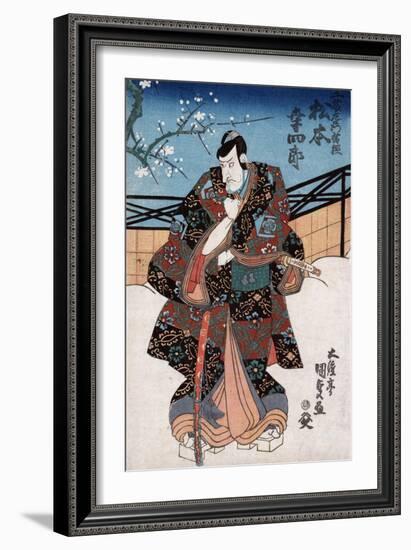 Actor Matsumoto Koshiro 5th as Kudo Toraemon Kudosuke, Japanese Wood-Cut Print-Lantern Press-Framed Art Print