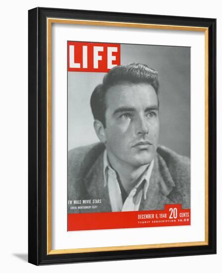 Actor Montgomery Clift, December 6, 1948-Bob Landry-Framed Photographic Print