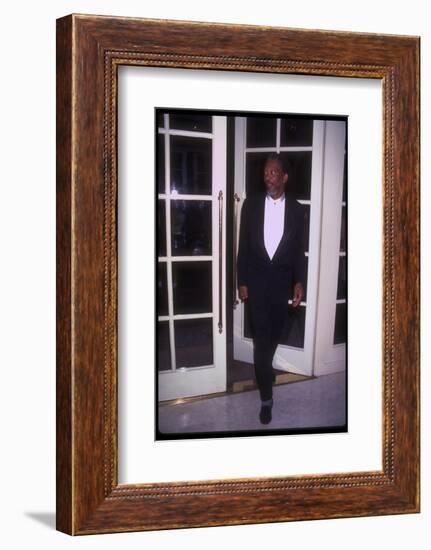 Actor Morgan Freeman Standing Near Doorway at Rita Moreno Tribute Held at Beverly Wilshire Hotel-Mirek Towski-Framed Photographic Print