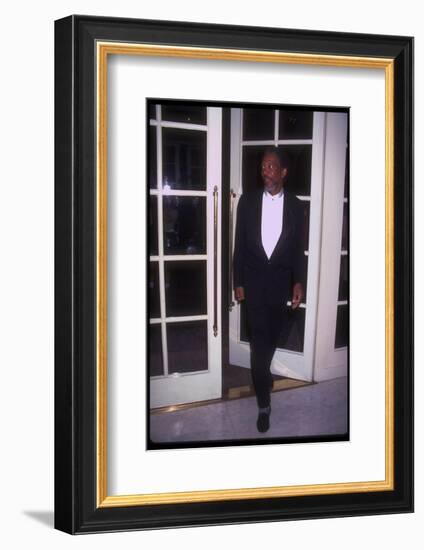 Actor Morgan Freeman Standing Near Doorway at Rita Moreno Tribute Held at Beverly Wilshire Hotel-Mirek Towski-Framed Photographic Print