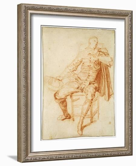 'Actor of the Comédie Italienne (Crispin)', early 20th century-Jean-Antoine Watteau-Framed Giclee Print