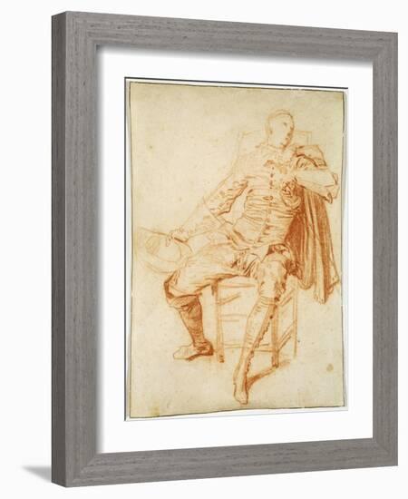 'Actor of the Comédie Italienne (Crispin)', early 20th century-Jean-Antoine Watteau-Framed Giclee Print