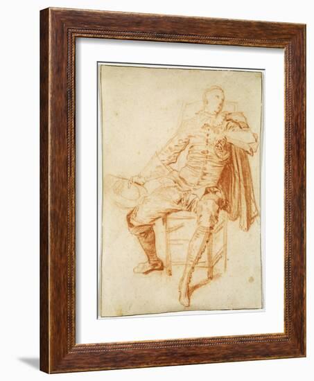 'Actor of the Comédie Italienne (Crispin)', early 20th century-Jean-Antoine Watteau-Framed Giclee Print