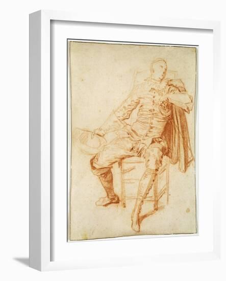 'Actor of the Comédie Italienne (Crispin)', early 20th century-Jean-Antoine Watteau-Framed Giclee Print