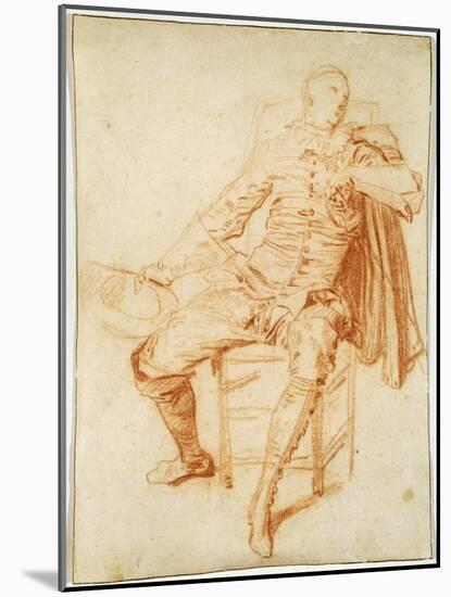 'Actor of the Comédie Italienne (Crispin)', early 20th century-Jean-Antoine Watteau-Mounted Giclee Print