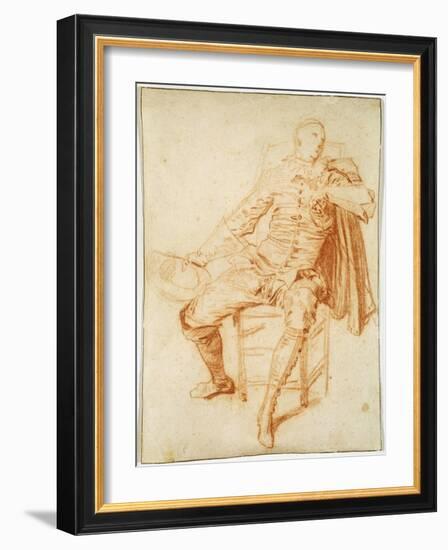 'Actor of the Comédie Italienne (Crispin)', early 20th century-Jean-Antoine Watteau-Framed Giclee Print